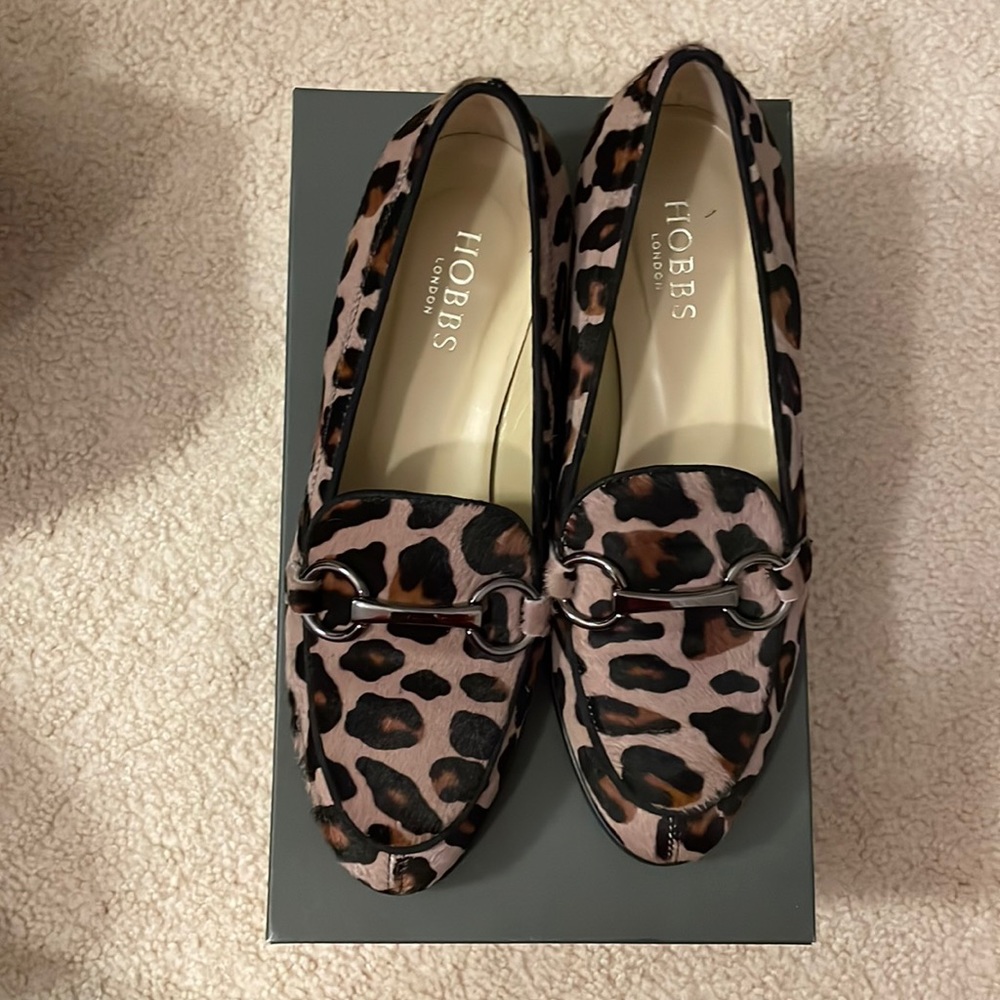 HOBBS Faux Mink Leopard Loafers